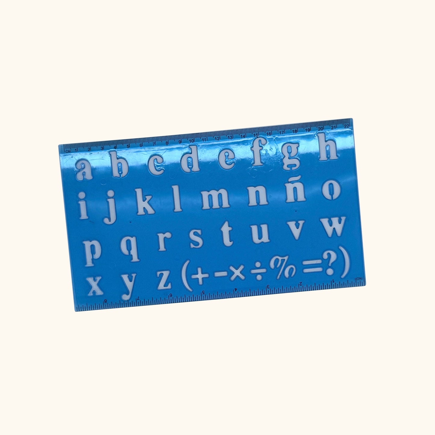 Supa Penz Stencil Lower Case Alphabet Ruler