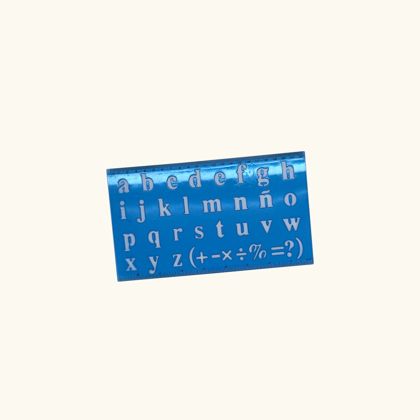 Supa Penz Stencil Lower Case Alphabet Ruler